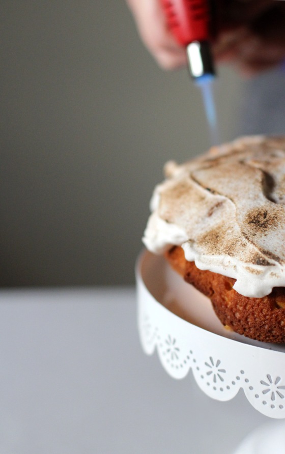Sweet Potato Bundt Cake with marshmallow topping